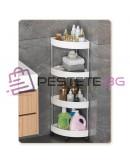 Ъглова етажерка за баня 4 нива с колелца